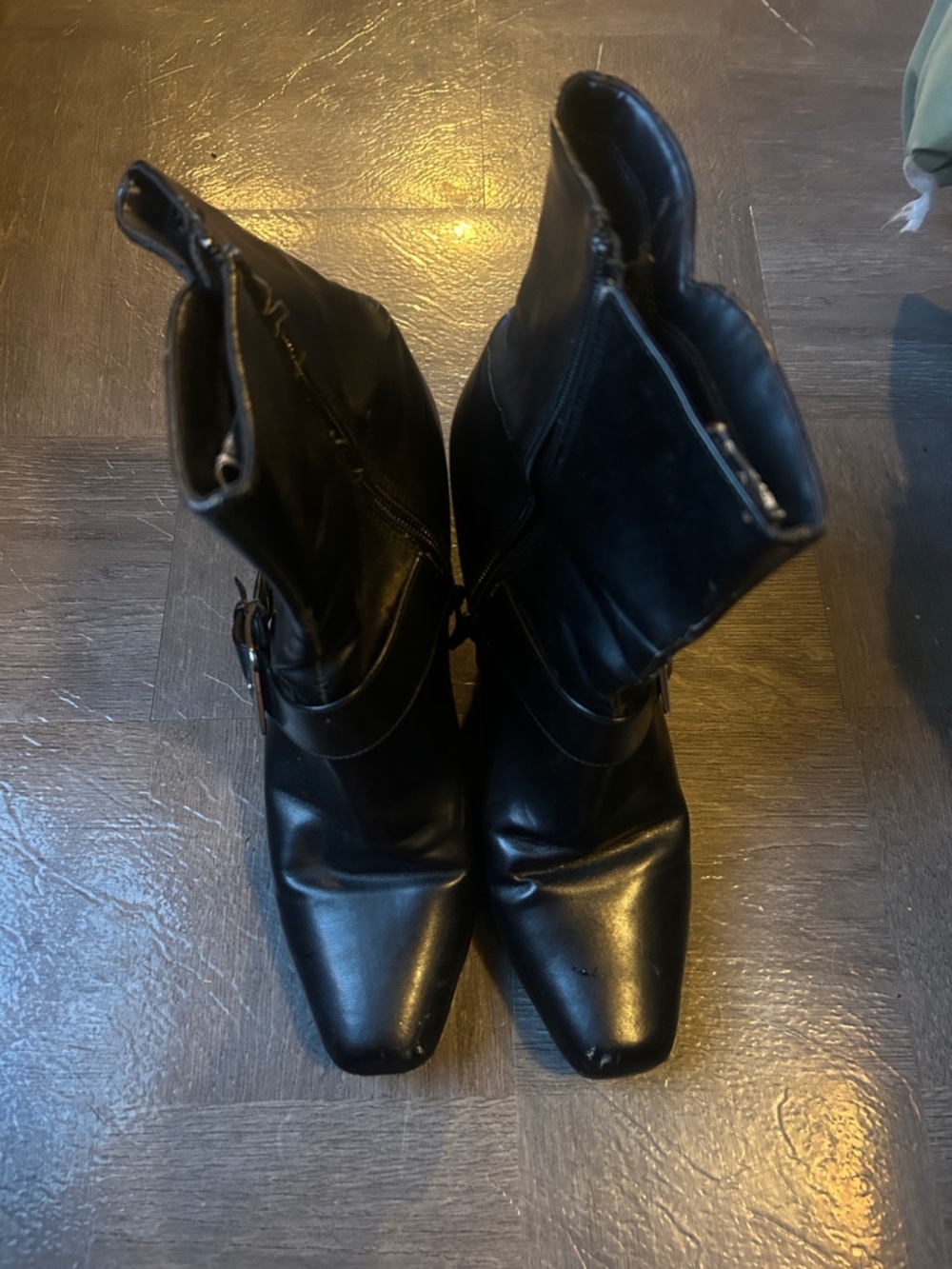 Predictions Black Pointed Toe Mid-Calf Heeled Boots